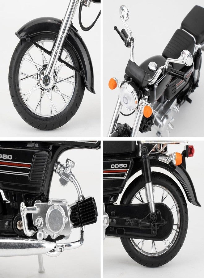 ماياترا نموذج دراجة نارية ماياترا CD50 مصبوب من المعدن، أسود، نسخة طبق الأصل قابلة للتحصيل بمقياس 1:12، طراز كلاسيكي عتيق - Image 5